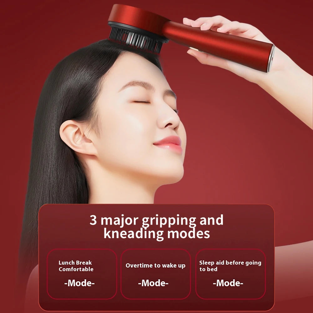 Electric Vibration Massage Comb Red Light Hair Growth Massage Scalp Brush anti Hair Loss Liquid Oil Applicator Hair Care
